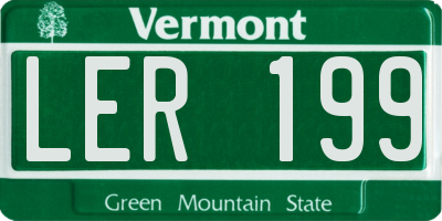 VT license plate LER199