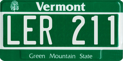 VT license plate LER211
