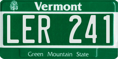 VT license plate LER241