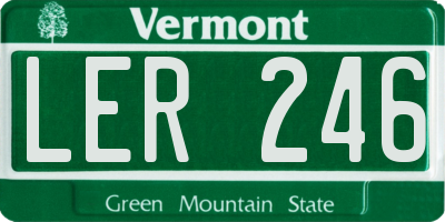 VT license plate LER246