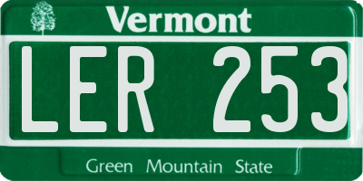 VT license plate LER253