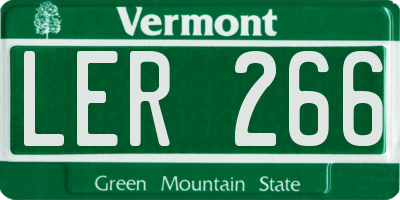 VT license plate LER266