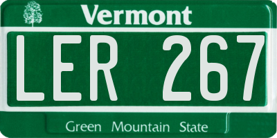 VT license plate LER267