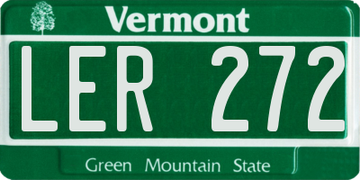 VT license plate LER272
