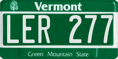 VT license plate LER277