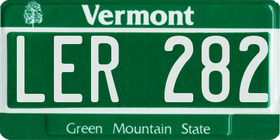 VT license plate LER282