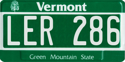 VT license plate LER286