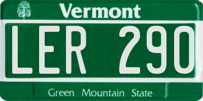 VT license plate LER290