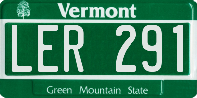 VT license plate LER291