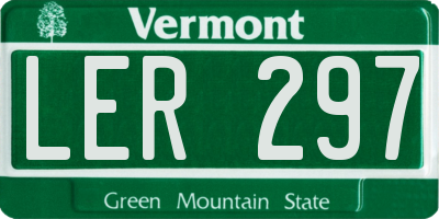 VT license plate LER297