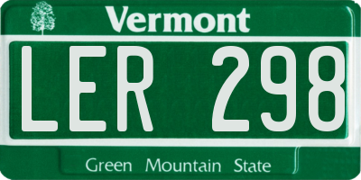 VT license plate LER298