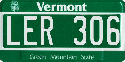 VT license plate LER306