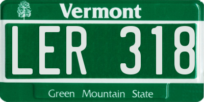 VT license plate LER318