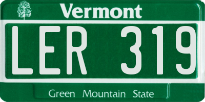 VT license plate LER319