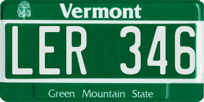 VT license plate LER346