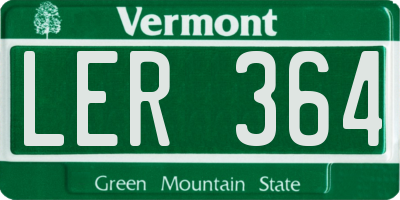 VT license plate LER364