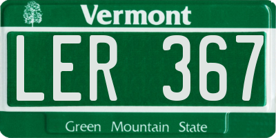 VT license plate LER367