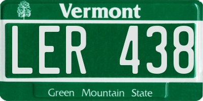VT license plate LER438