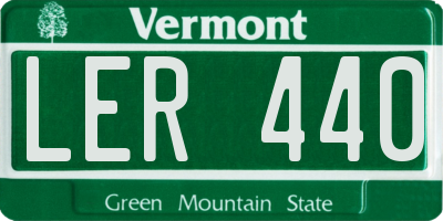 VT license plate LER440