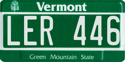 VT license plate LER446
