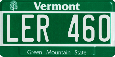 VT license plate LER460