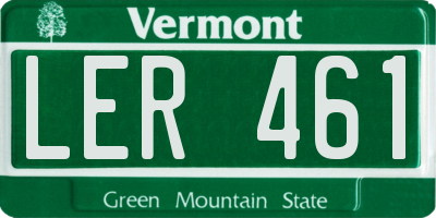 VT license plate LER461