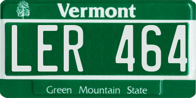 VT license plate LER464