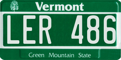 VT license plate LER486