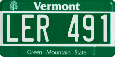 VT license plate LER491