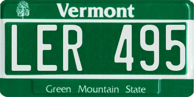 VT license plate LER495