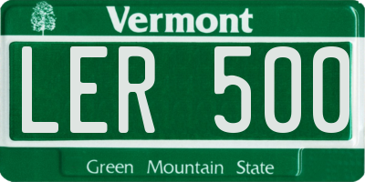 VT license plate LER500