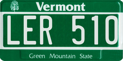 VT license plate LER510