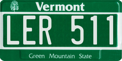 VT license plate LER511