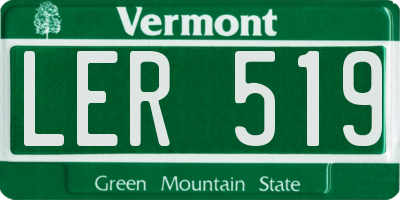 VT license plate LER519