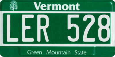 VT license plate LER528