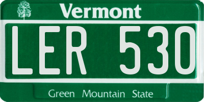 VT license plate LER530