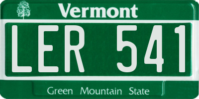 VT license plate LER541