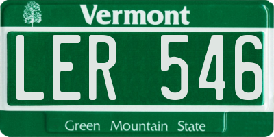 VT license plate LER546