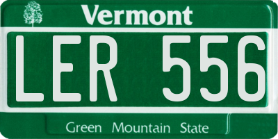 VT license plate LER556