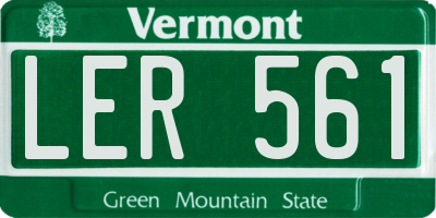 VT license plate LER561