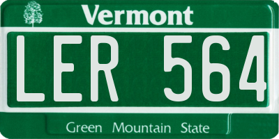 VT license plate LER564