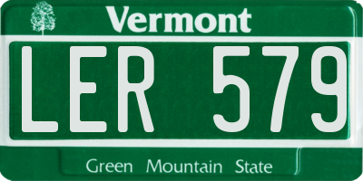 VT license plate LER579