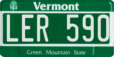 VT license plate LER590