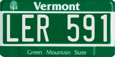 VT license plate LER591