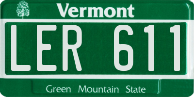 VT license plate LER611
