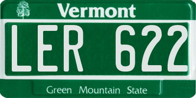 VT license plate LER622
