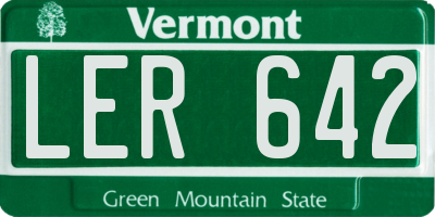 VT license plate LER642