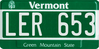 VT license plate LER653