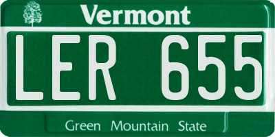 VT license plate LER655