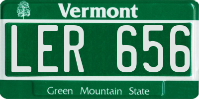 VT license plate LER656